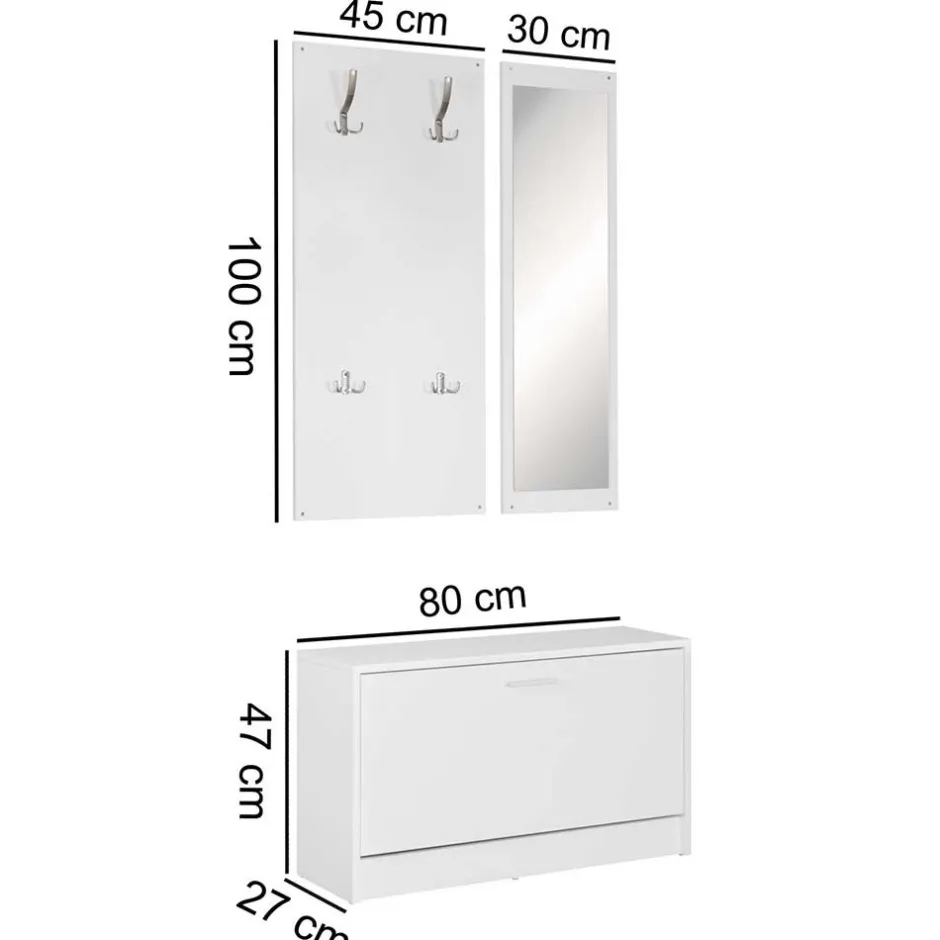 Garderobensets*Pharao24 Flurmöbel Set Bastia