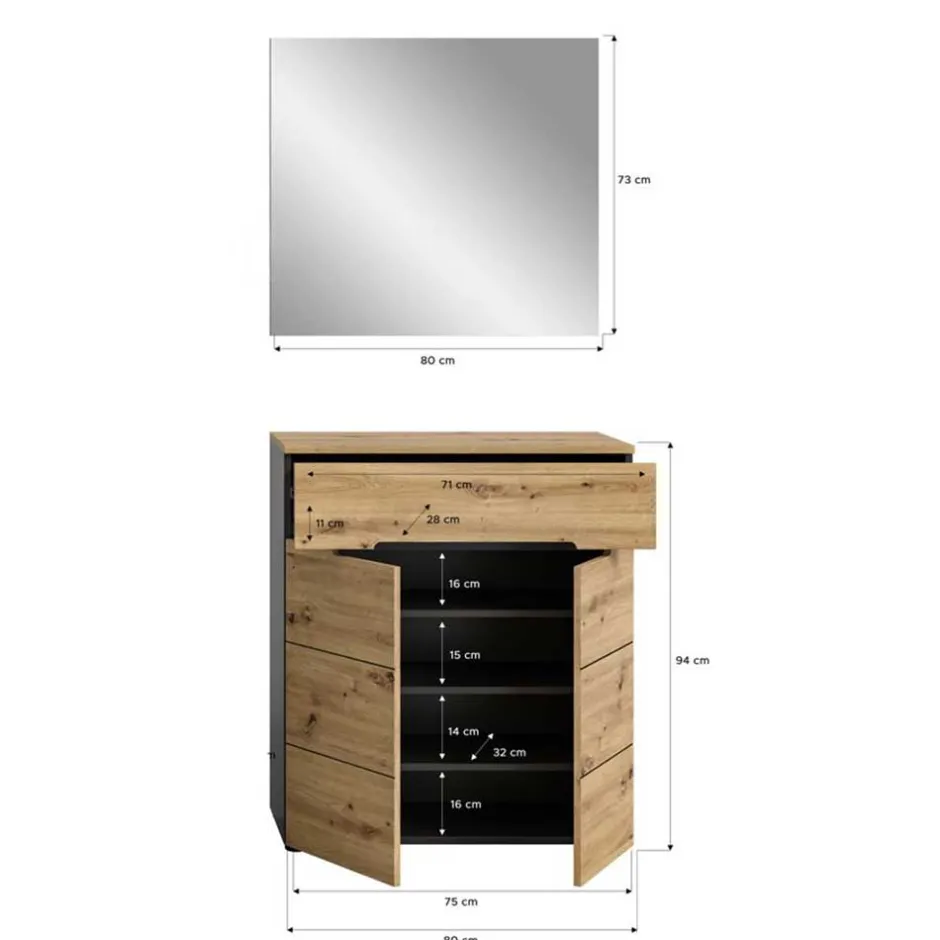 Garderobensets*Pharao24 Flurmöbelset Alexandro