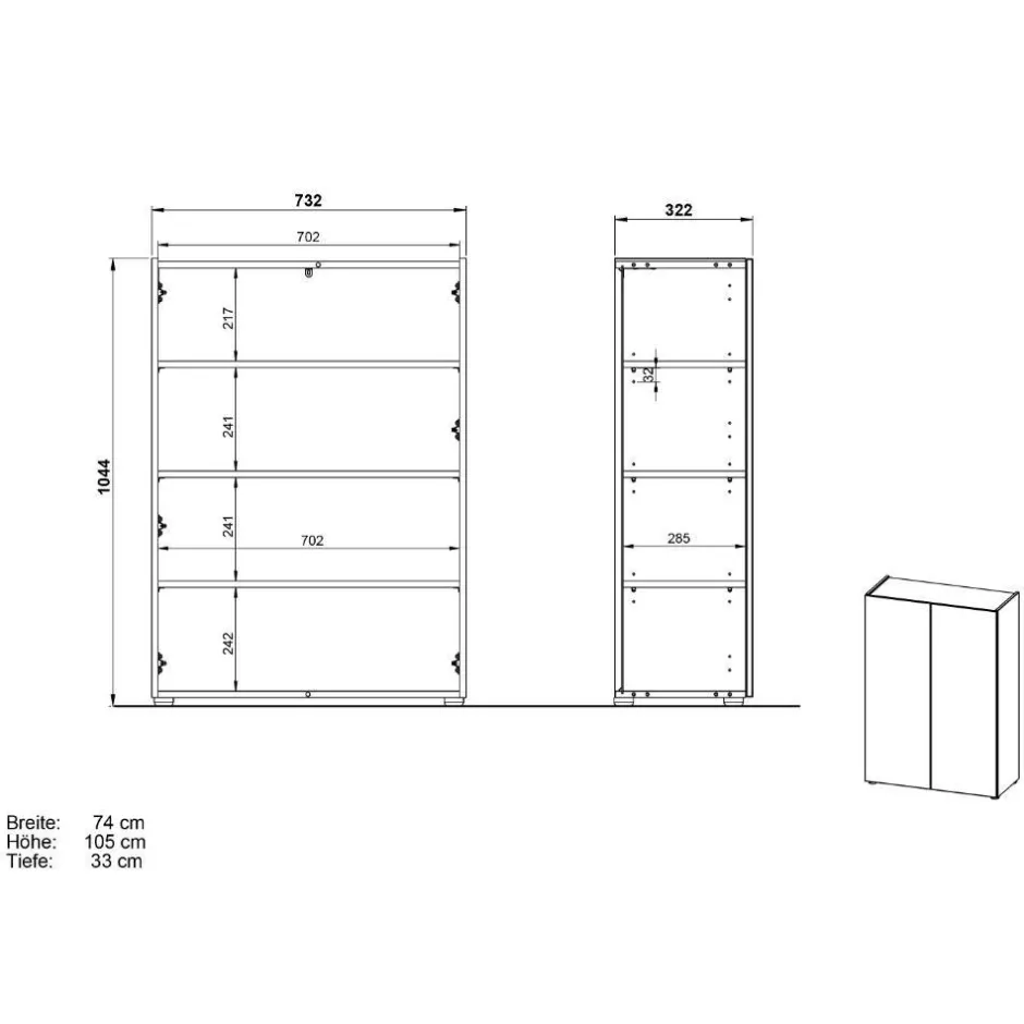Pharao24 Flurmöbelset Flakes> Garderobensets