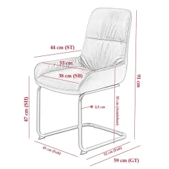 Freischwinger*Pharao24 Freischwingerstuhl Barbana