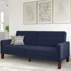 Pharao24 Funktions Sofa Blau Ellos> 3 Sitzer Sofa|Schlafsofas