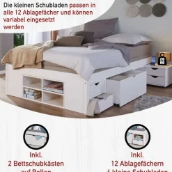 Massivholzbetten|Jugendbetten*Pharao24 Funktionsbett Valuta