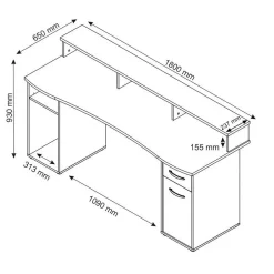 Computertische|Jugendschreibtische*Pharao24 Gaming Schreibtisch Bostaoro