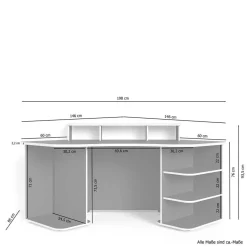 Schreibtische*Pharao24 Gaming Schreibtisch Buffalo