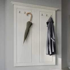 Pharao24 Garderobe Massivholz Kiefer weiss Vomano> Garderoben Paneele|Wandgarderoben