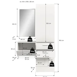 Garderobensets*Pharao24 Garderoben Set modern Tiploma
