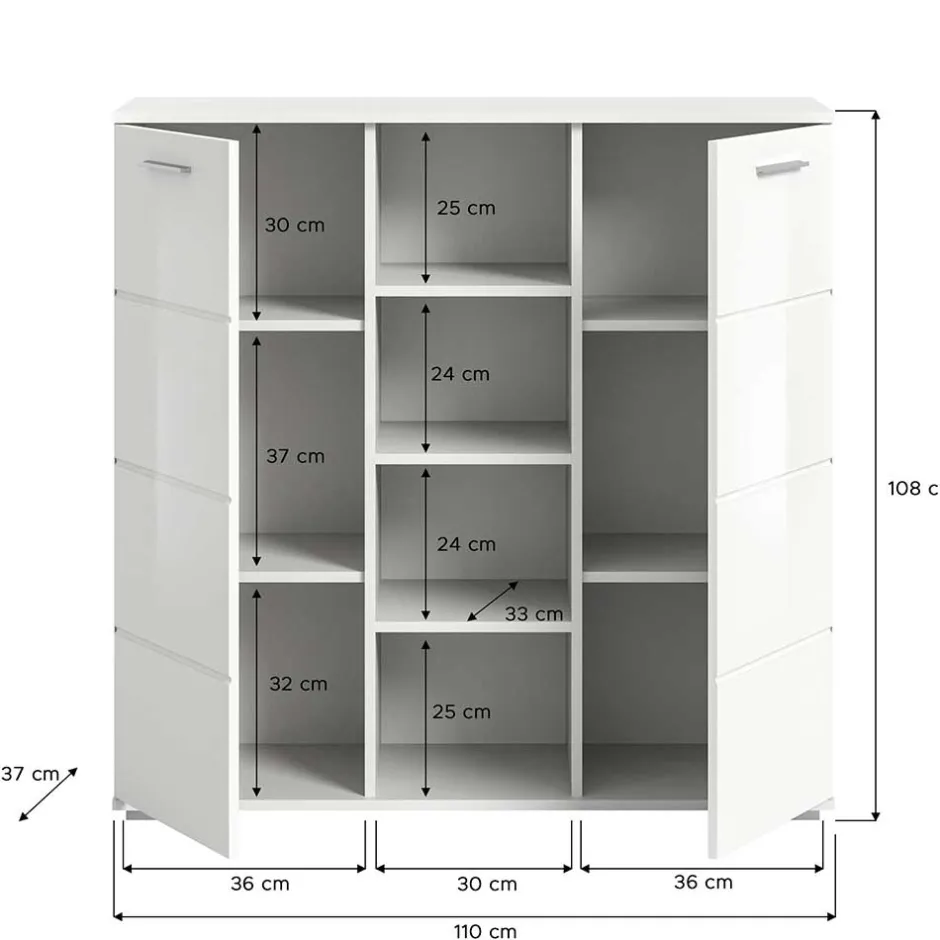 Pharao24 Garderobenschuhschrank Ampiano> Schuhschränke