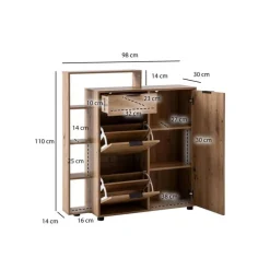 Schuhschränke*Pharao24 Garderobenschuhschrank Penzanca