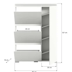 Pharao24 Garderobenschuhschrank weiß Filicudio><noscript><img width=
