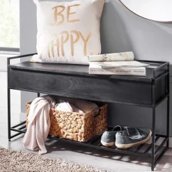 Garderobenbänke|Truhenbänke*Pharao24 Garderobensitzbank Hedda