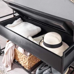 Garderobenbänke|Truhenbänke*Pharao24 Garderobensitzbank Hedda