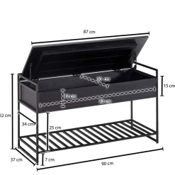 Garderobenbänke|Truhenbänke*Pharao24 Garderobensitzbank Hedda