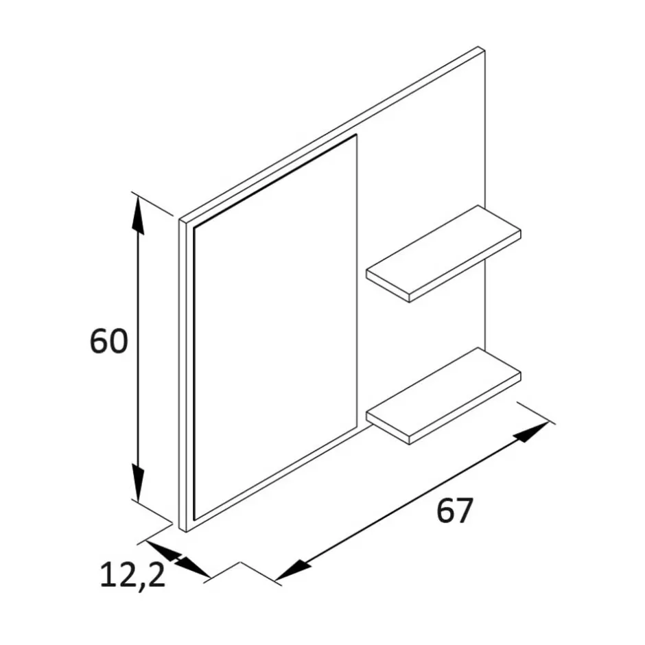 Pharao24 Garderobenspiegel mit Ablage Call> Wandspiegel|Schlafzimmerspiegel