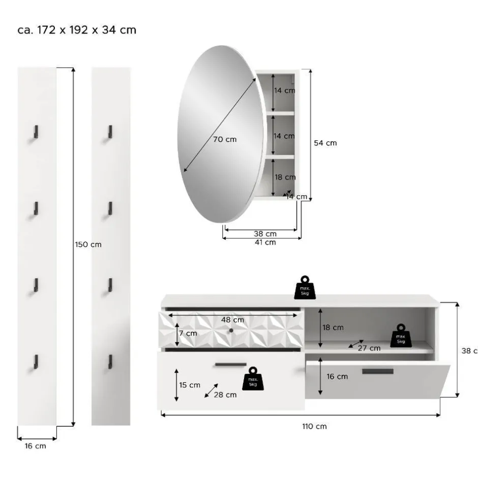 Pharao24 Garderobeset Meteora> Garderobensets