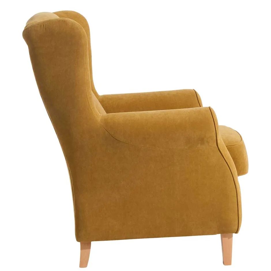 Pharao24 Gelber Ohrenbackensessel Cizio> Ohrensessel|Relaxsessel