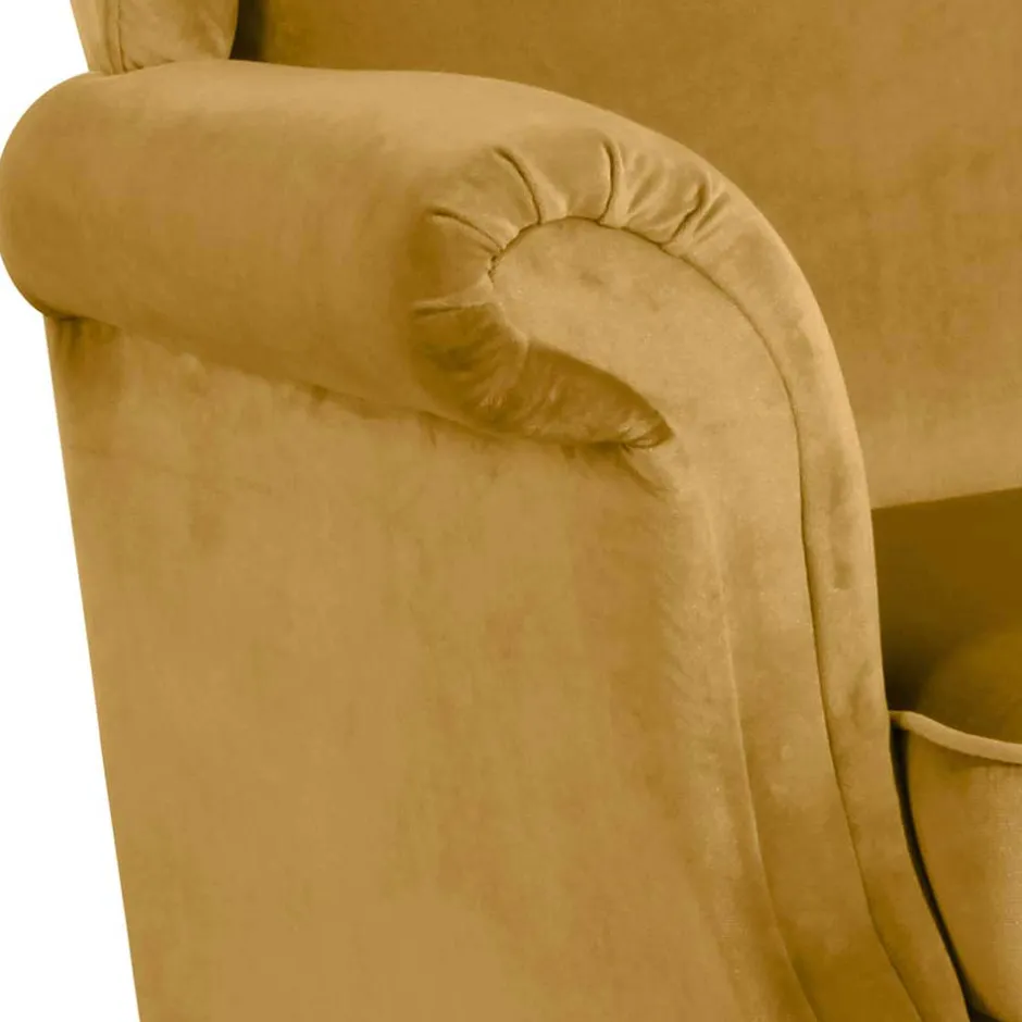 Pharao24 Gelber Ohrenbackensessel Montao> Ohrensessel