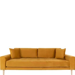 Pharao24 Gelbes 3er Sofa Aqua> 3 Sitzer Sofa
