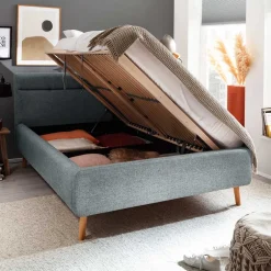 Pharao24 Gepolstertes Bett 140x200 cm Locks><noscript><img width=