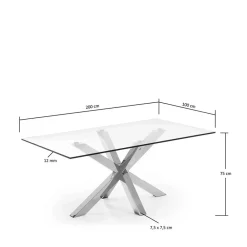 Glastische*Pharao24 Glas Esstisch Monika