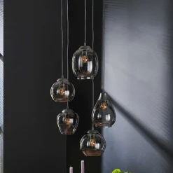 Lampen Und Leuchten*Pharao24 Glas Hängeleuchte Telik