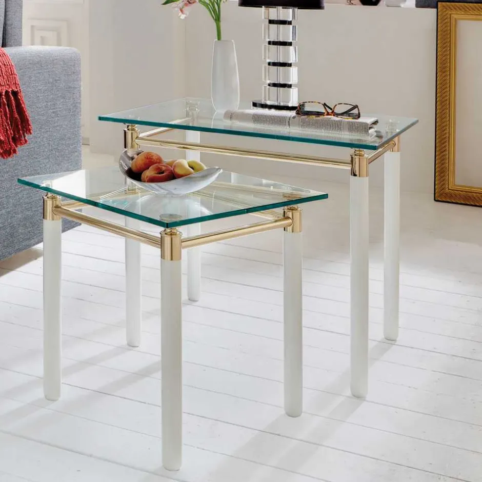 Pharao24 Glasbeistelltisch Royal> Glastische