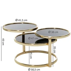 Couchtische|Glastische*Pharao24 Glastisch Andiano