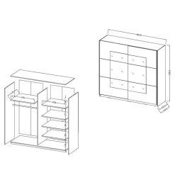 Kleiderschränke|Schlafzimmerschränke*Pharao24 Gleittürenschrank Mezzo