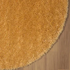 Teppiche*Pharao24 Goldgelber Shaggy Teppich Merka