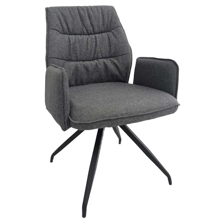 Pharao24 Graue Armlehner Born> Armlehnstühle