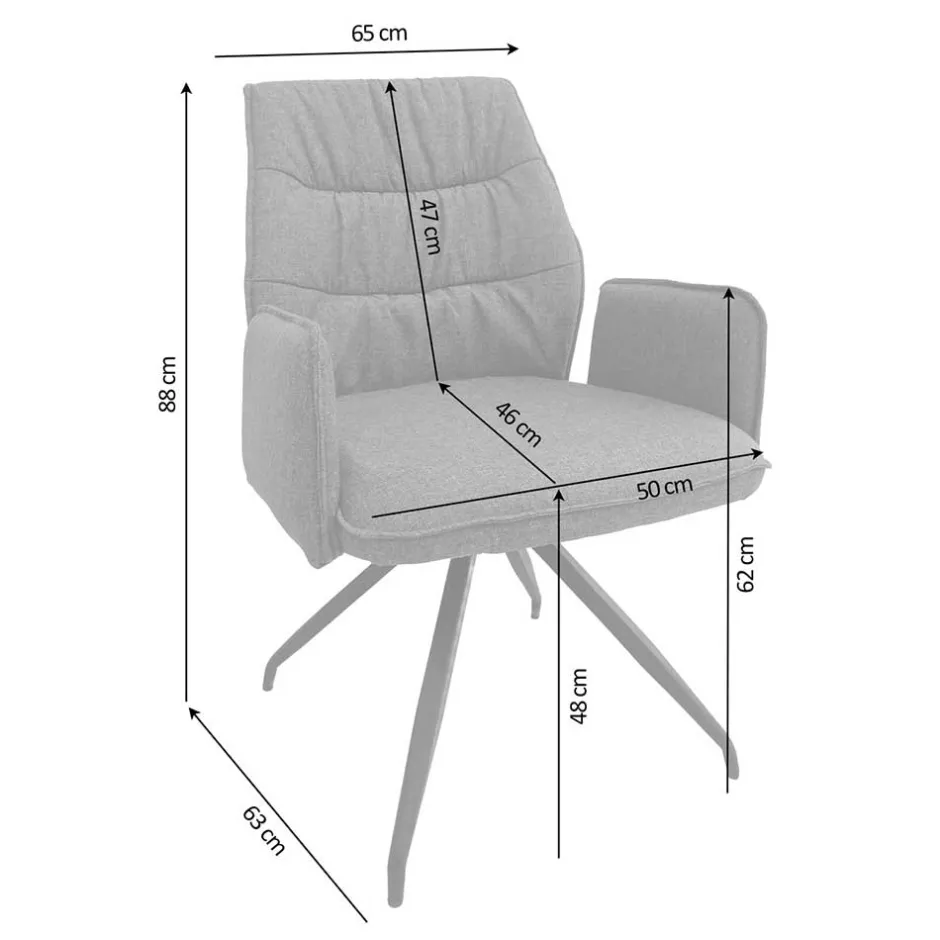 Pharao24 Graue Armlehner Born> Armlehnstühle
