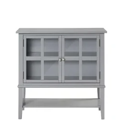 Stauraumvitrinen*Pharao24 Graue Vitrine Lino