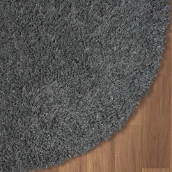 Teppiche*Pharao24 Grauer Hochflor Teppich Fachet