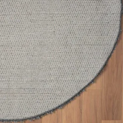 Teppiche*Pharao24 Grauer Hochflor Teppich Fachet