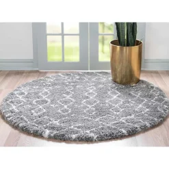 Teppiche*Pharao24 Grauer Hochflor Teppich Jeys