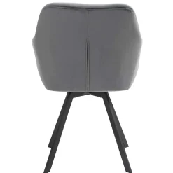 Küchenstühle|Esszimmerstühle*Pharao24 Grauer Samt Stuhl Trees