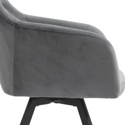 Küchenstühle|Esszimmerstühle*Pharao24 Grauer Samt Stuhl Trees