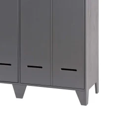 Pharao24 Grauer Spindschrank Leonora> Massivholzmöbel|Drehtürenschränke