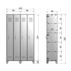 Pharao24 Grauer Spindschrank Leonora><noscript><img width=