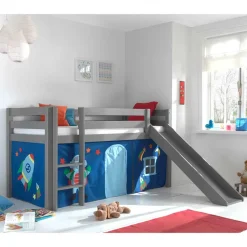 Kinderbetten|Kinderhochbetten*Pharao24 Graues Kinderzimmer Bett Lilano