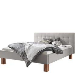 Polsterbetten*Pharao24 Graues Polsterbett Dwayne