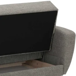 Polstermöbel|3 Sitzer Sofa*Pharao24 Graues Schlafsofa Rujona