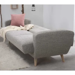 Polstermöbel|3 Sitzer Sofa*Pharao24 Graues Schlafsofa Rujona