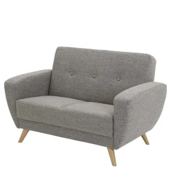 Wohnzimmercouch|2 Sitzer Sofa*Pharao24 Graues Zweiersofa Rujona