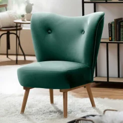 Wohnzimmer Sessel*Pharao24 Grüner Einzelsessel Salsass