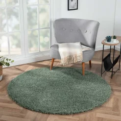 Teppiche*Pharao24 Grüner Shaggy Teppich Dream