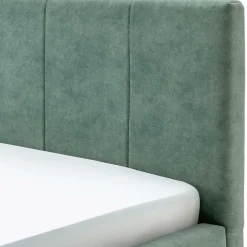 Funktionsbetten|Schubkastenbetten*Pharao24 Grünes Velours Polsterbett Marzo