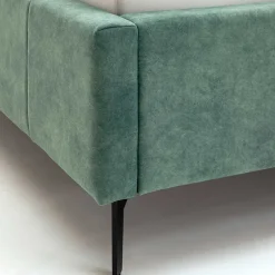 Funktionsbetten|Schubkastenbetten*Pharao24 Grünes Velours Polsterbett Marzo