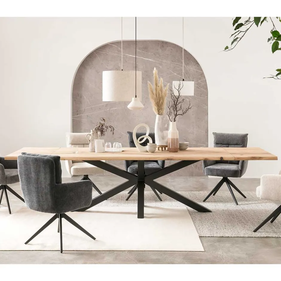 Massivholzmöbel|Küchentisch*Pharao24 Großer Esszimmertisch Cabinar