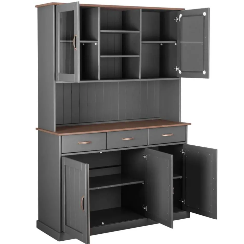 Pharao24 Großes Küchenbuffet Tibiun> Massivholz Schränke|Esszimmerschränke