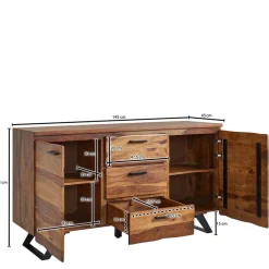 Küchenkommode|Esszimmerkommoden*Pharao24 Großes Sideboard Loudes
